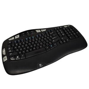 Logitech K350 Comfort Wave Ergonomic Wireless Keyboard Missing Dongle Tested